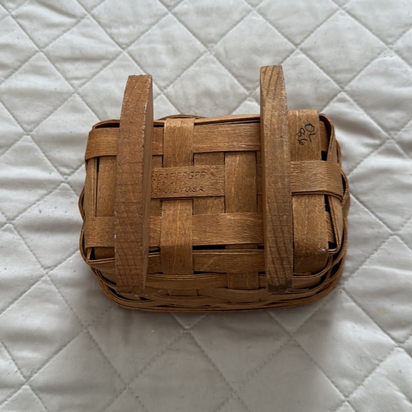 1986 Longaberger mini cradle basket - Picture 4 of 7